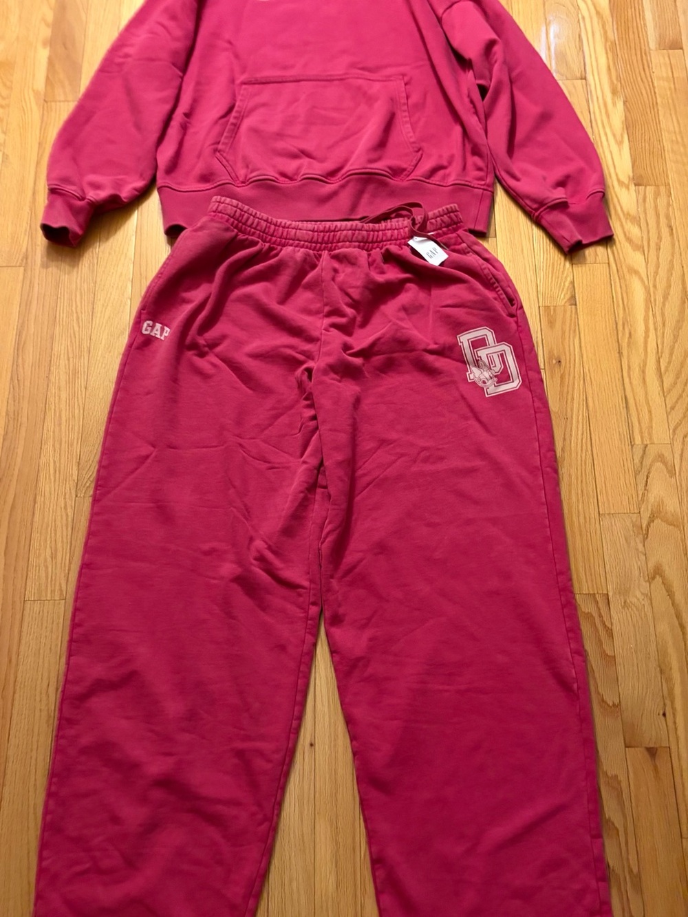 Gap x Disney hoodie and wide leg pants Daisy Duck in Deep Pink